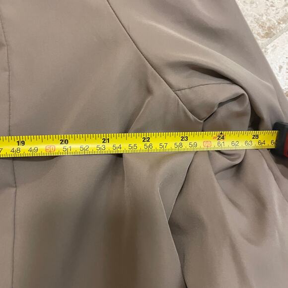 Reversible Rex Genuine Rabbit Fur Trim Coat XL | Chocolate Quilted & Taupe Nylon - Picture 11 of 13